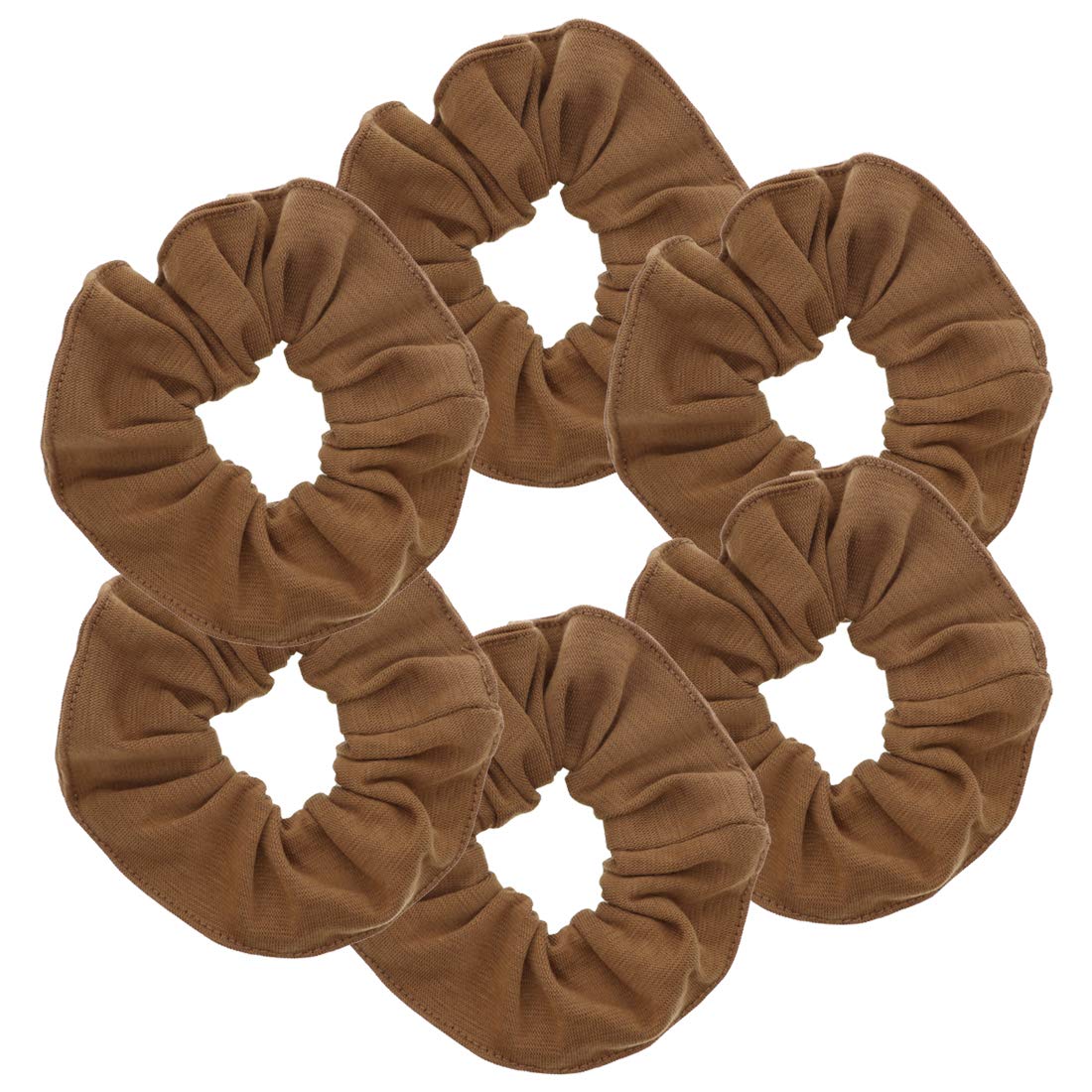 Motique Accessories Large Scrunchies for Women, Pack of 6, Black