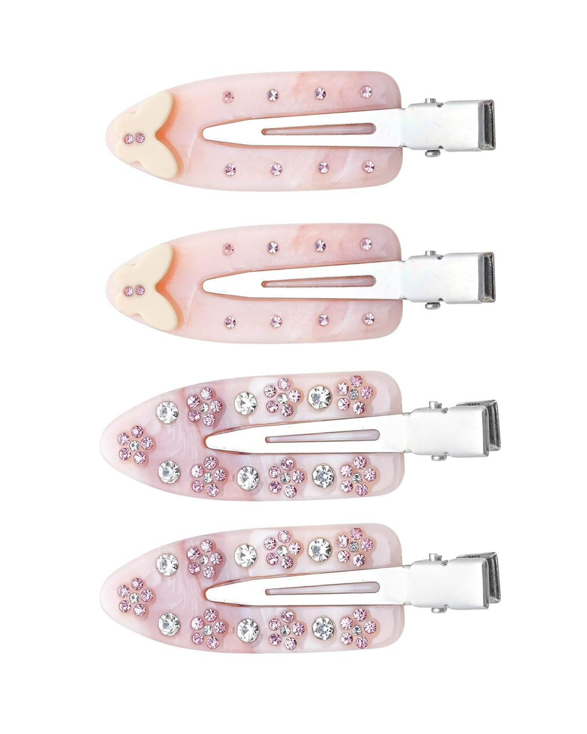 4 Pcs No Crease Hair Clips for Makeup Creaseless Hair Clips for Bangs