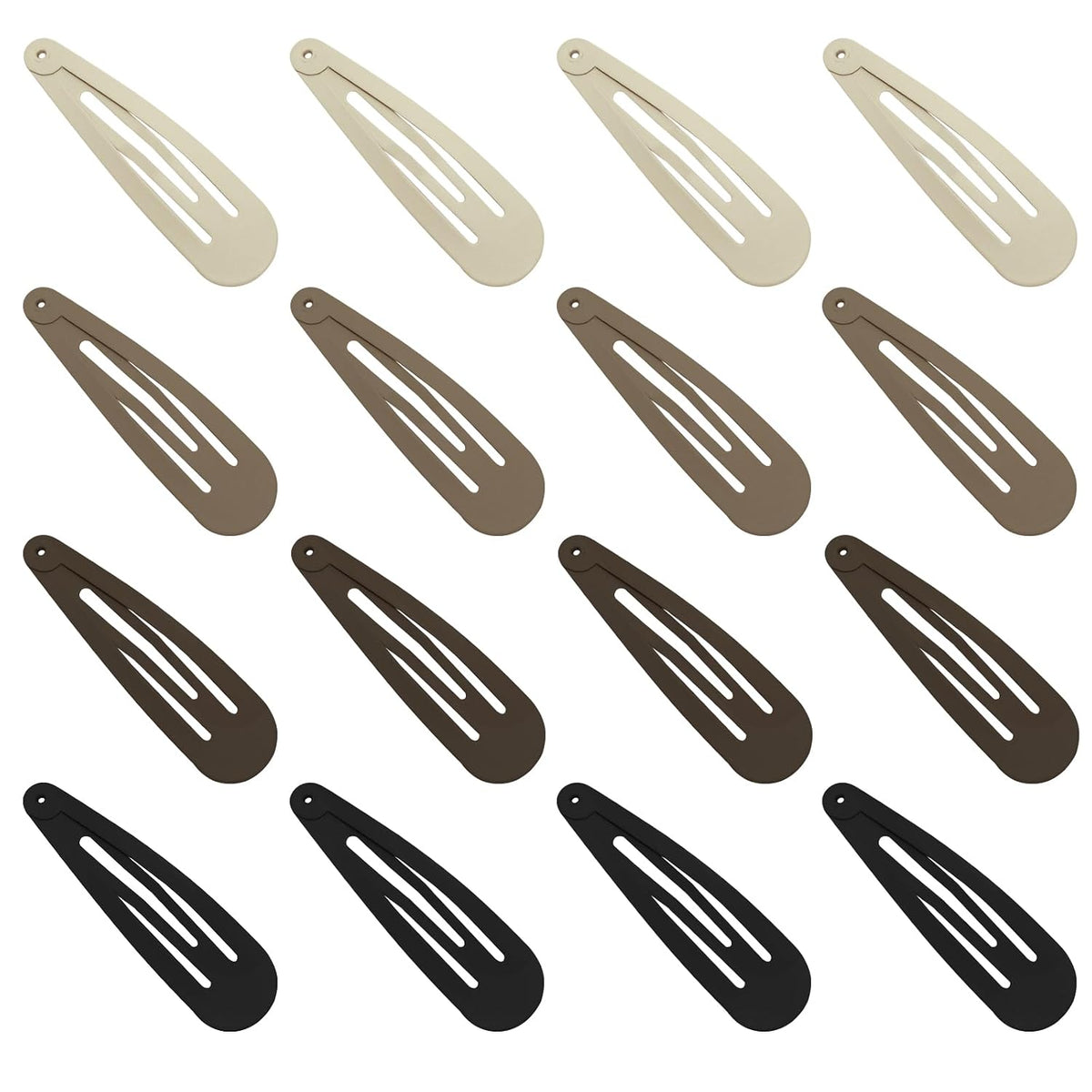 GKETN Snap Hair Clips for Women and Girls Water Drop Non Slip Hair Barrettes Matte Finished Metal Hair Clips Accessory Mixed Color 16 PCS 1.89"