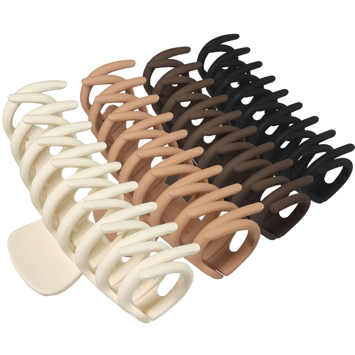 OWIIZI 4.3" Large Hair Claw Clips for Women Long Thick Hair (4 Packs)