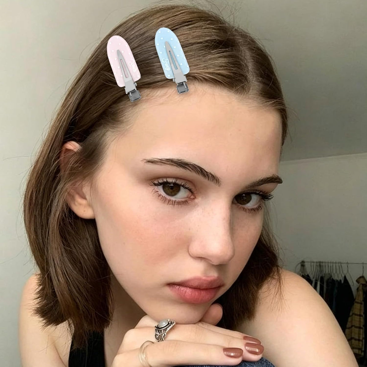 ANBALA 12Pcs Creaseless Hair Clips No Bend Hair Clips for Styling, Bangs