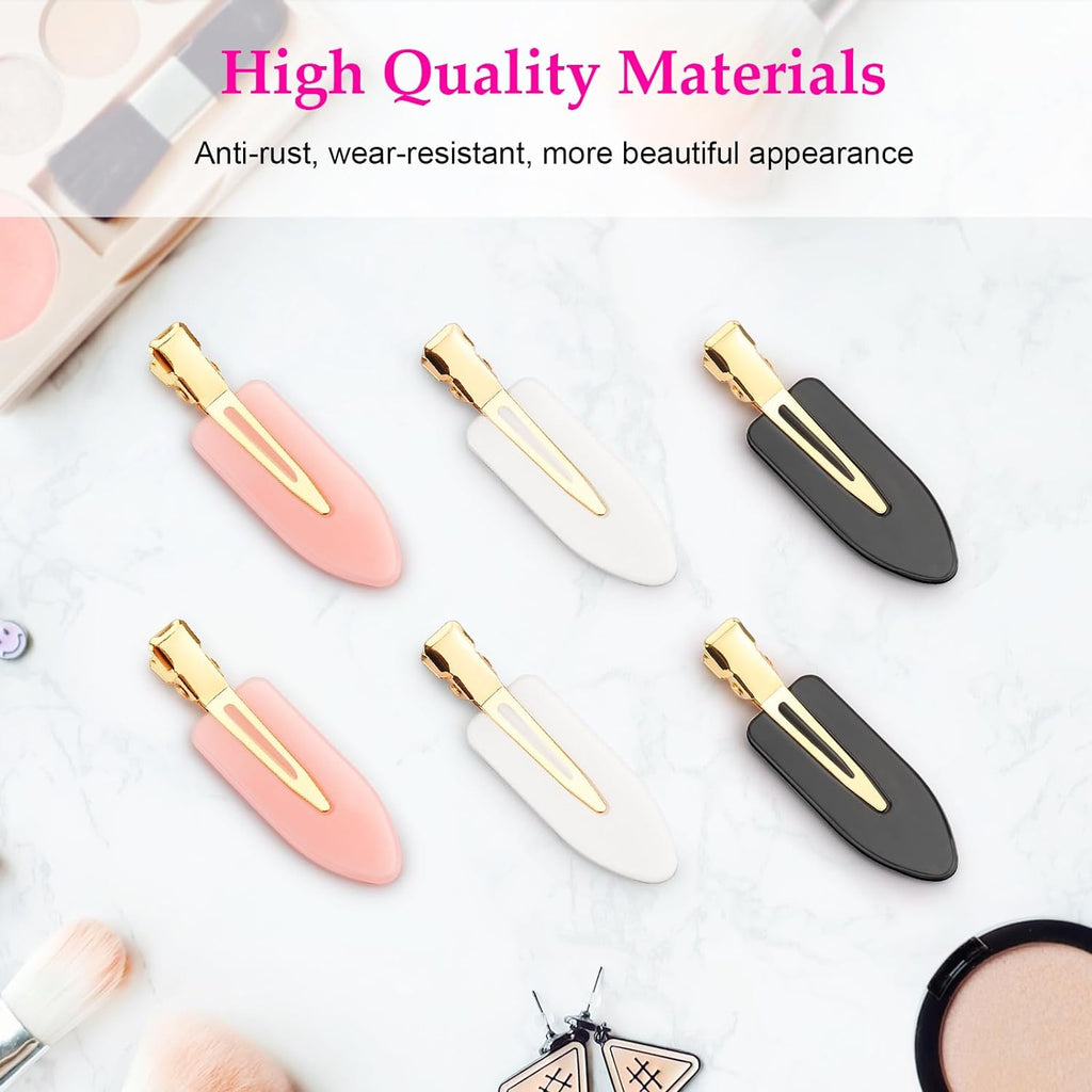 D 6 Pcs Creaseless Hair Clips for Makeup