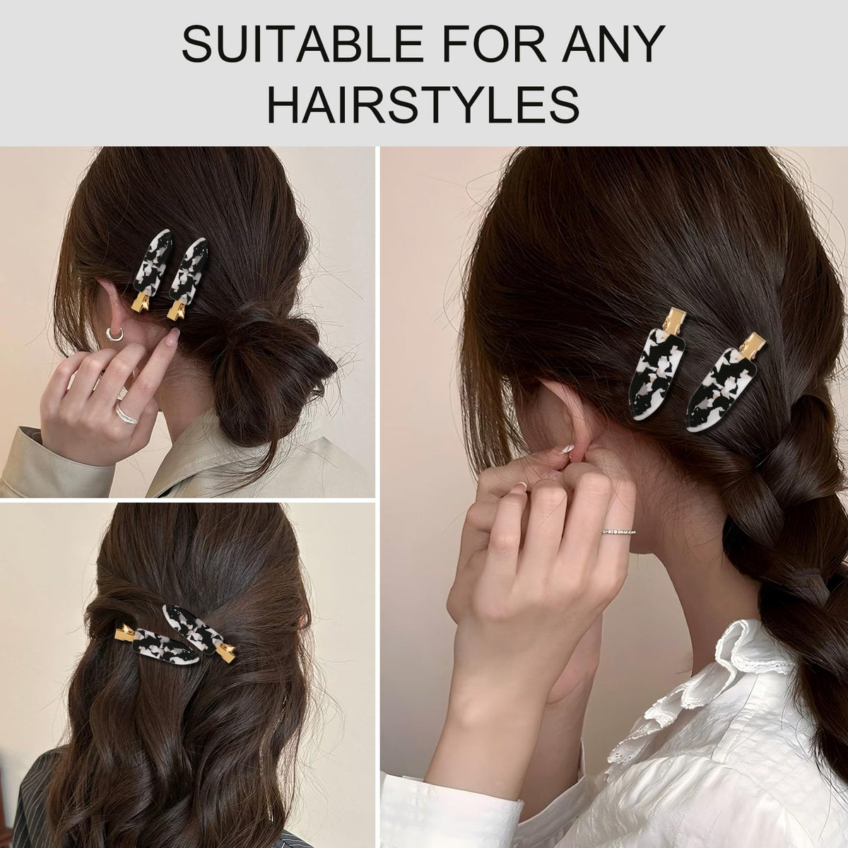 Creaseless Hair Clips for Women - No Crease, No Bend, Makeup Hair Clips for Bangs, No Dent Hair Pin for Getting Ready Face Wash Ideal Gifts for Women