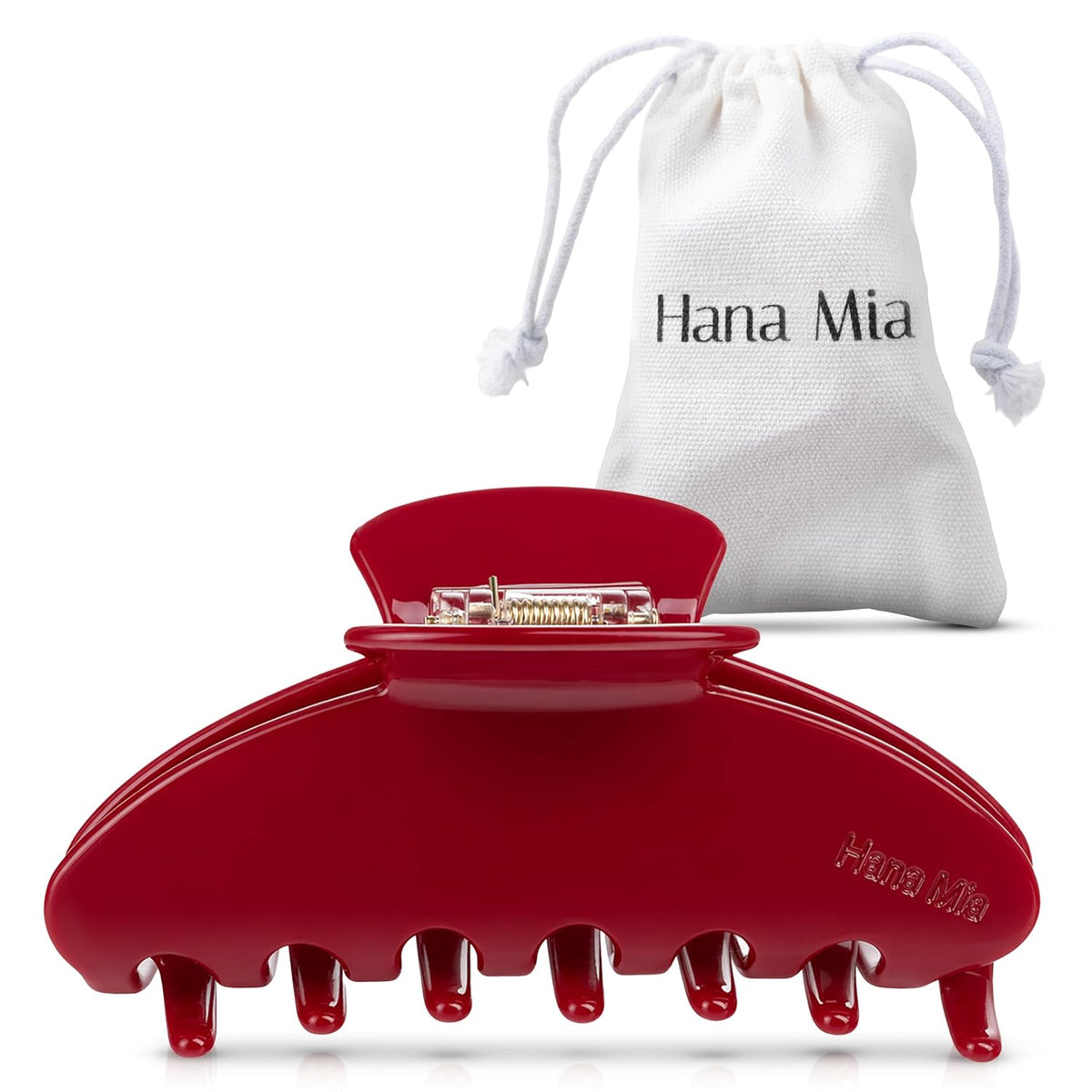Luxury Red Claw Clip for Women | Our Large 4 Inch Hair Clip Creates Beautiful Half Ups, Secure Updos & Chic Every Day Styles | Premium Acetate Claw with Secure Hold & Snag Free Teeth for Easy Styling