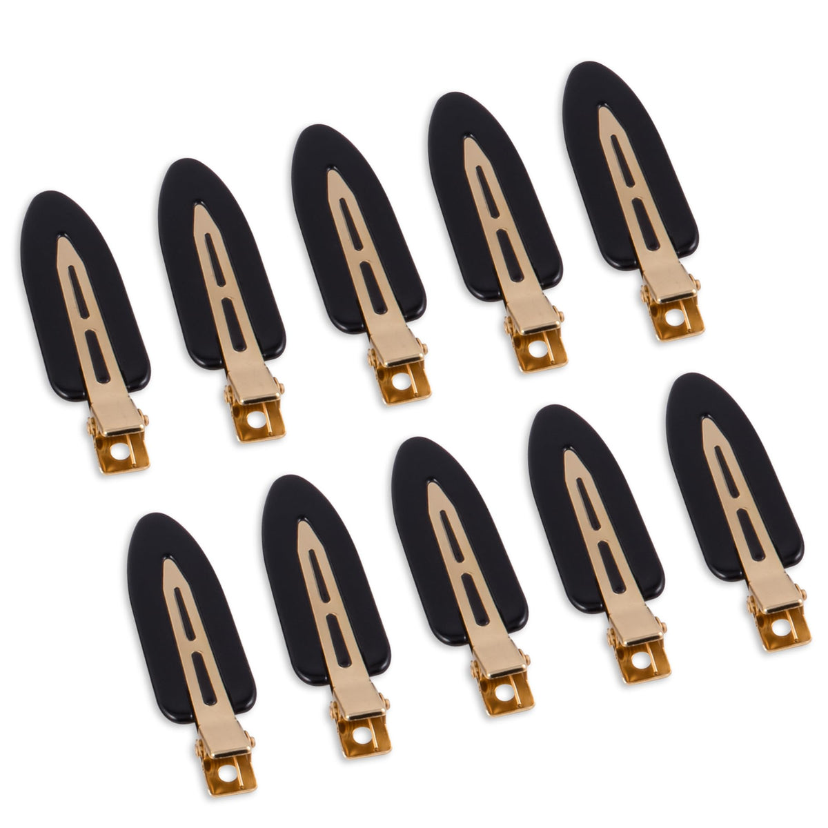 10 Pcs Creaseless No Crease No Bend Flat Hair Clips For Styling Non Slip Makeup Clips For Women Salon Hairstyle,Matte Black Brown Beige