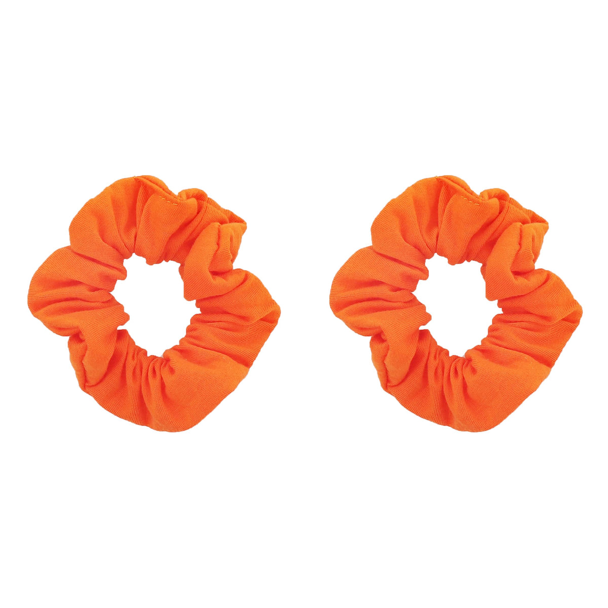 Motique Accessories Solid Scrunchies for Women, Set of 2, Navy Blue