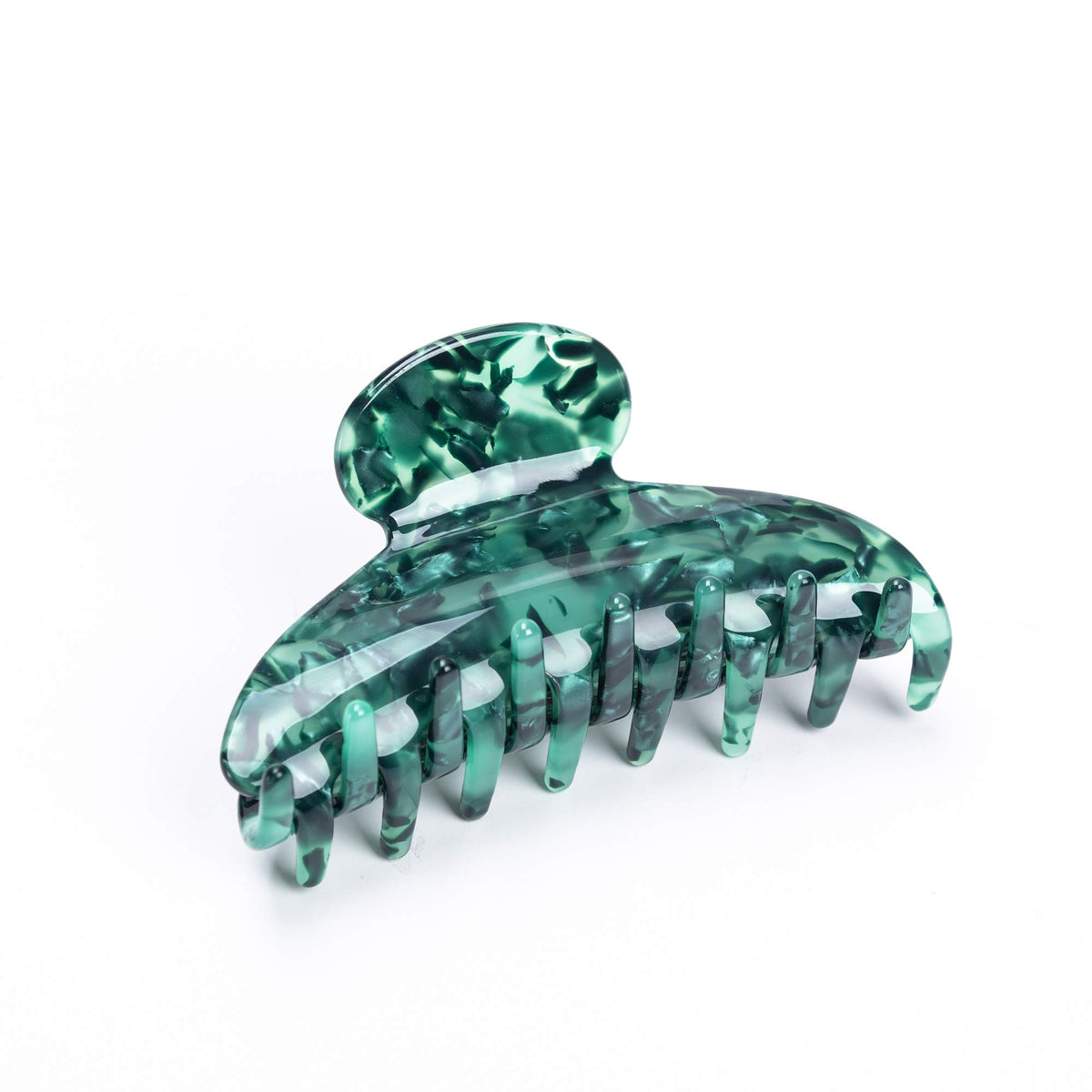 Large Size 3.5" Handmade Celluloid French Design Barrettes Tortoise Shell Claw Fashion Accessories Hair Clip for Women (B)