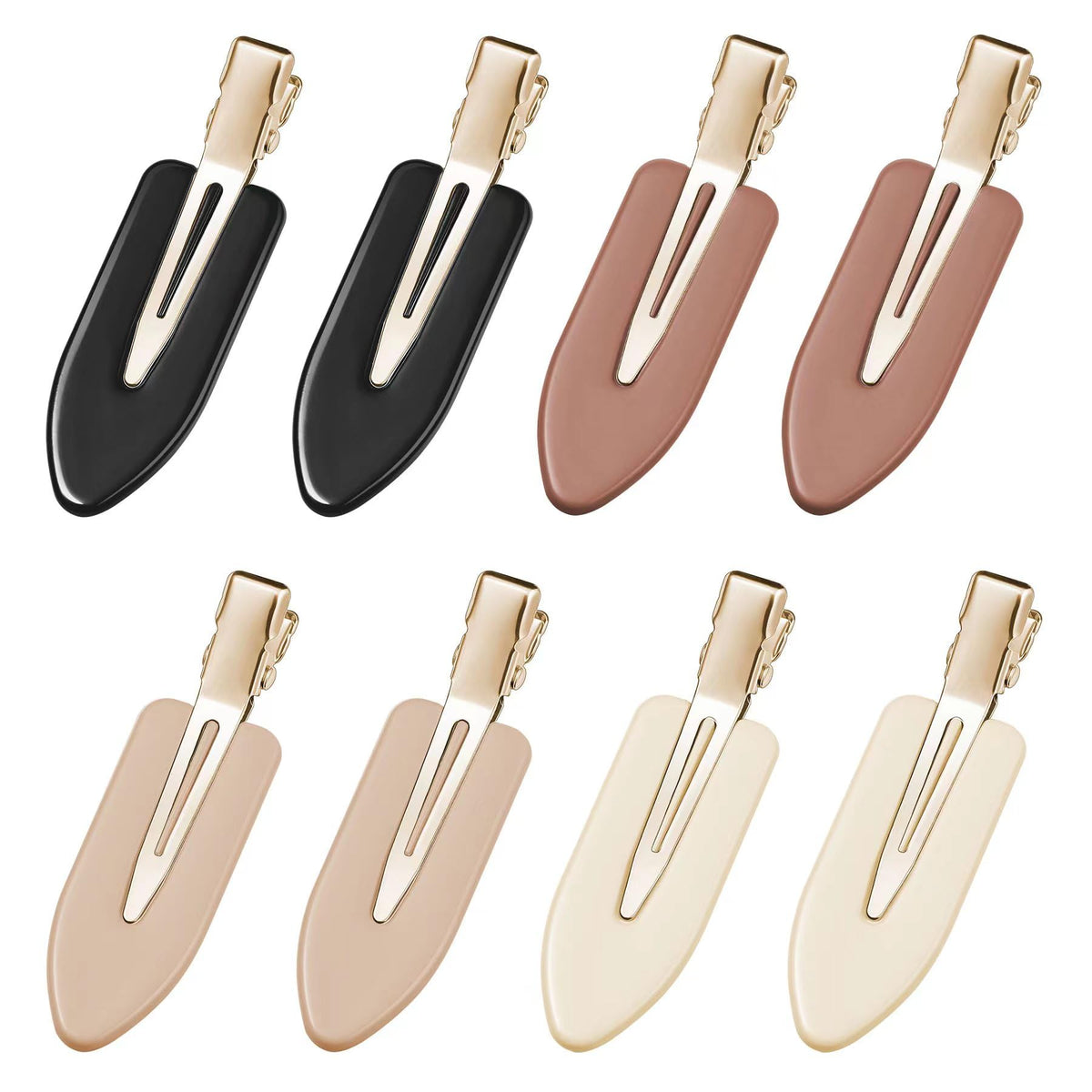 YIERSO 8 Pcs No Bend Hair Clips No Crease Makeup Duckbill Clip for Women