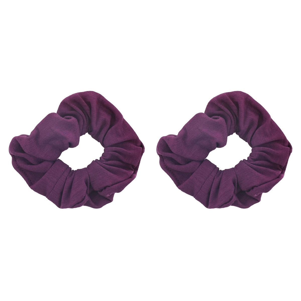 Motique Accessories Solid Scrunchies for Women, Set of 2, Navy Blue