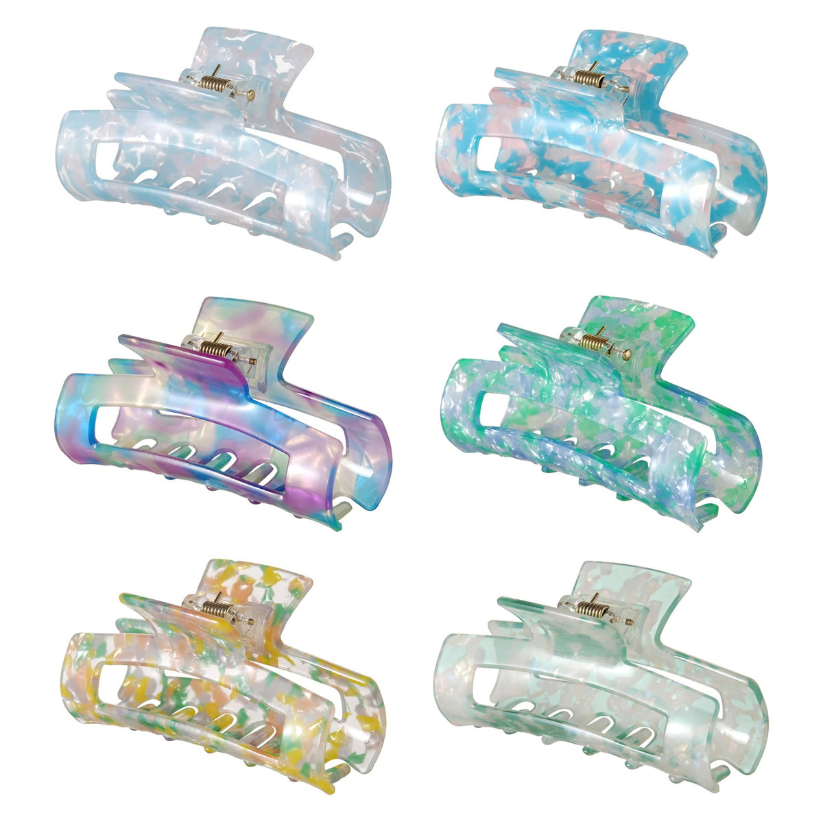 4Pcs Hair Claw Clips, Acetate Hair Banana Barrettes, French Butterfly Jaw