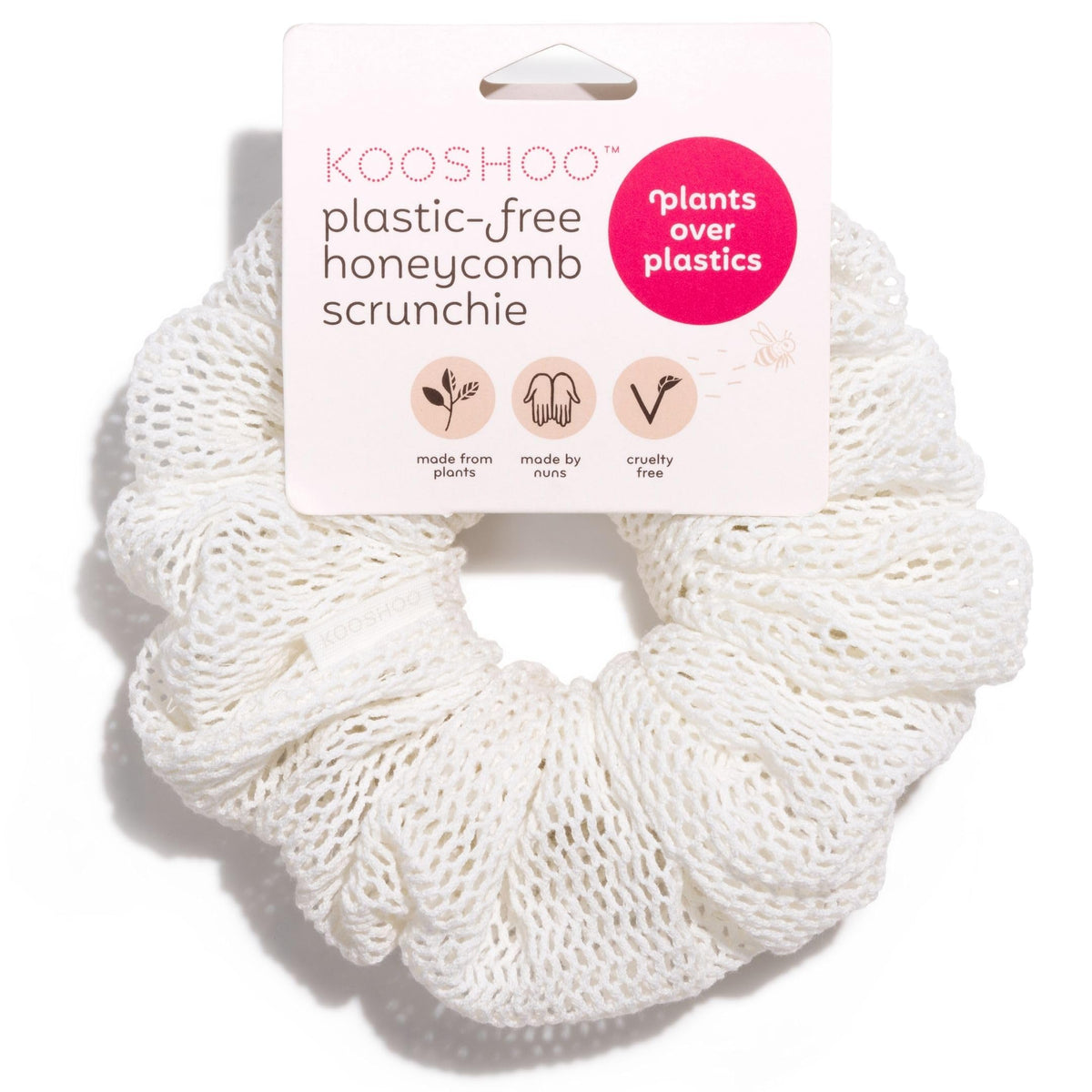 KOOSHOO Scrunchies - Organic Cotton Scrunchie Set Made from Plants - Washable, Durable, No-Damage Accessories for All Hair Types - Fair Trade, Ethically Made, Vegan - 2ct - Macchiato Brown