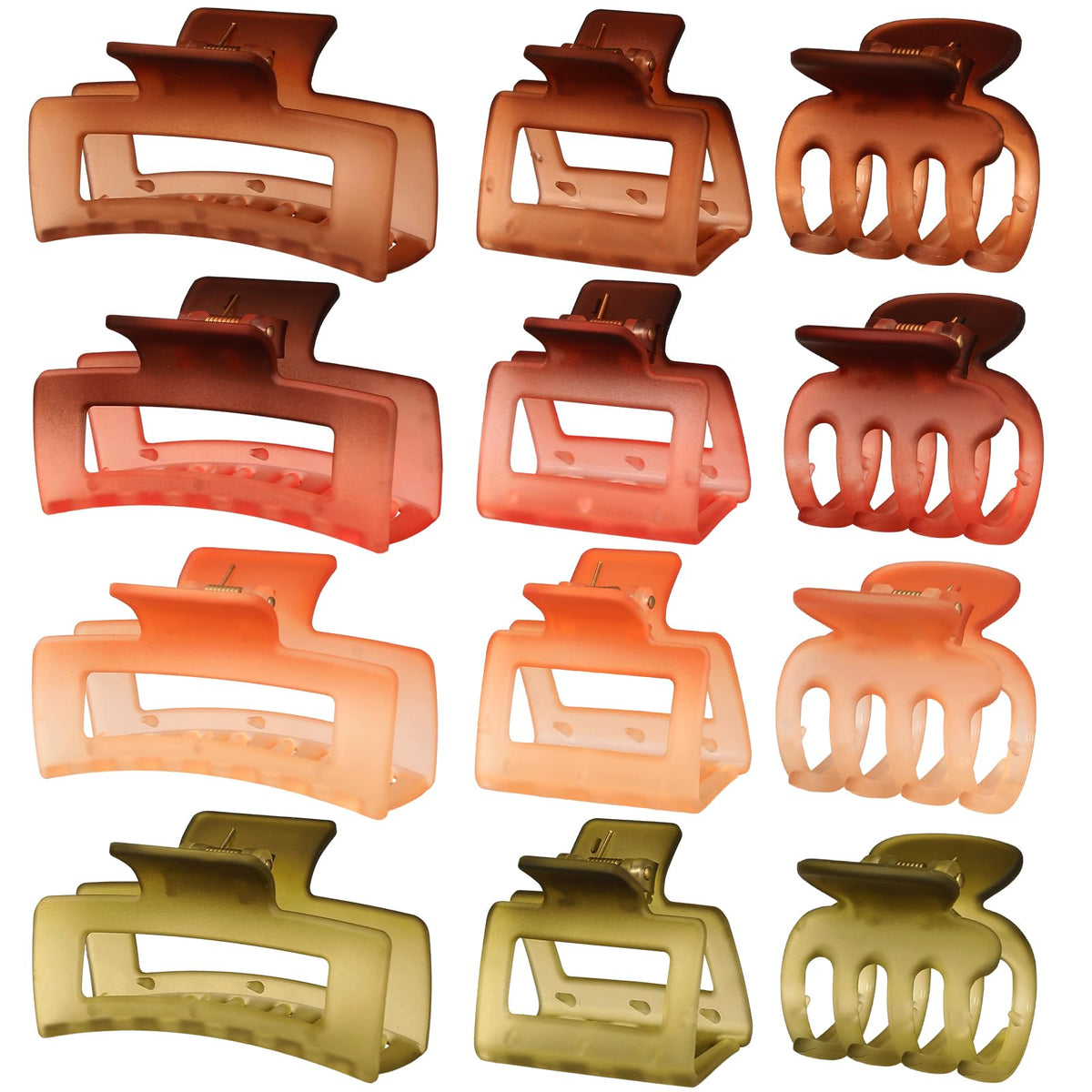 SMKSL 12 Pcs Hair Claw Clips for Women & Girls 3 Styles Hair Accessories