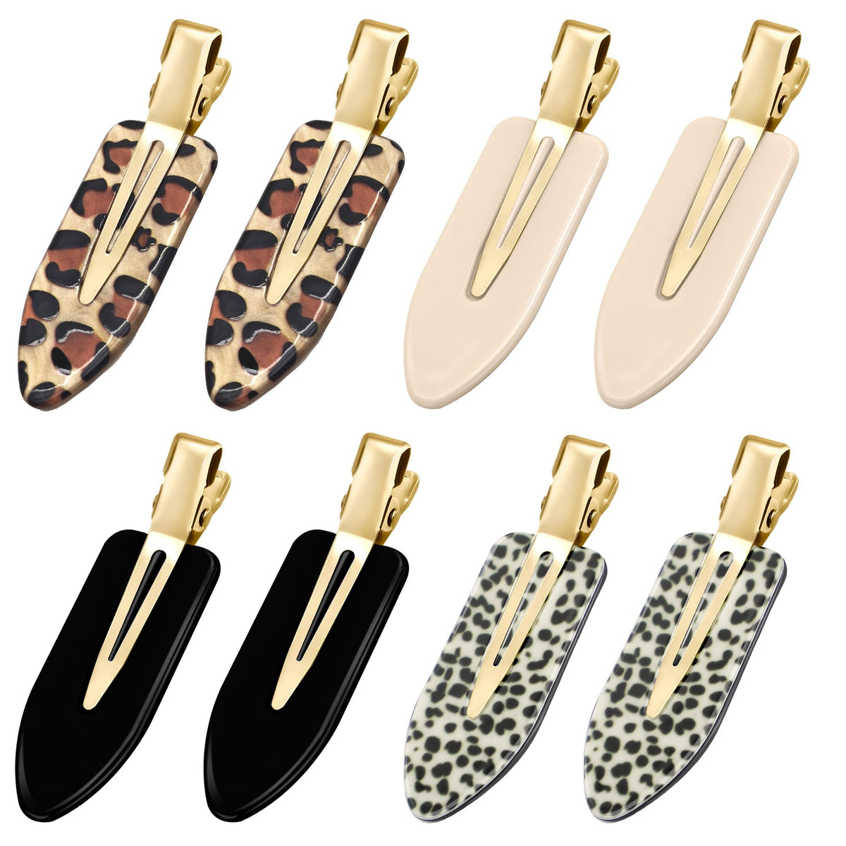 YIERSO 8 Pcs No Bend Hair Clips No Crease Makeup Duckbill Clip for Women