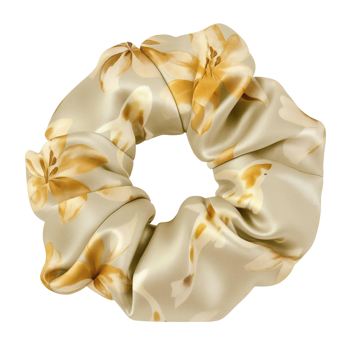 LilySilk Hair Tie, 100% Mulberry Silk Hair Scrunchies for Frizz & Breakage Prevention, Elastic Silk Ponytail Holders, 1Pc, Ivory