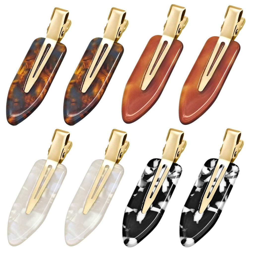 YIERSO 8 Pcs No Bend Hair Clips No Crease Makeup Duckbill Clip for Women