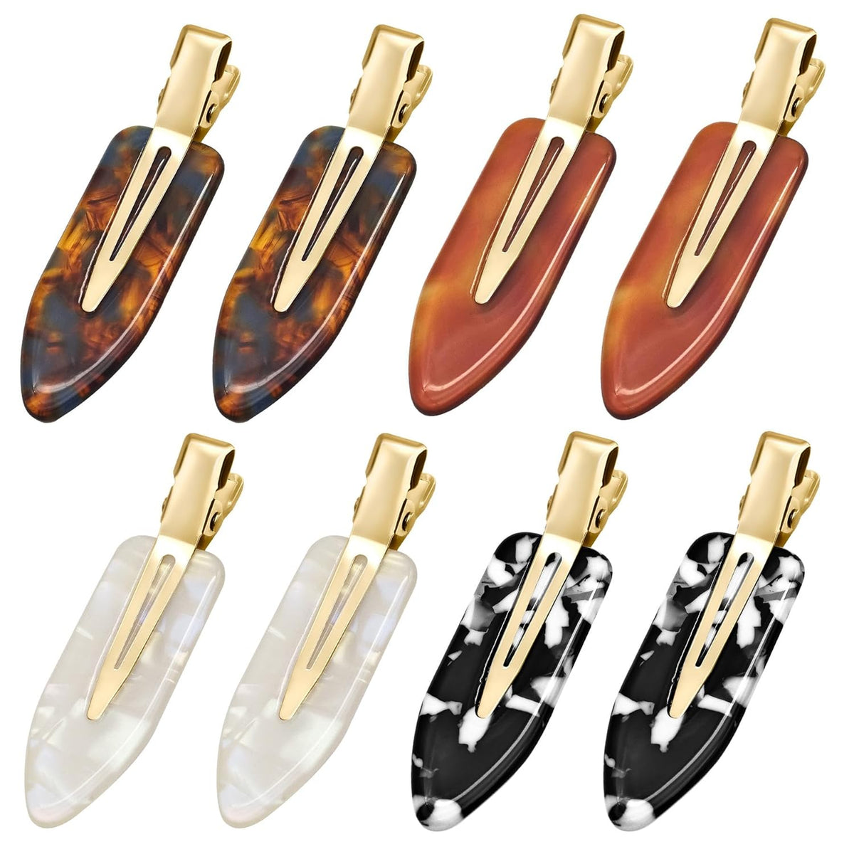 YIERSO 8 Pcs No Bend Hair Clips No Crease Makeup Duckbill Clip for Women