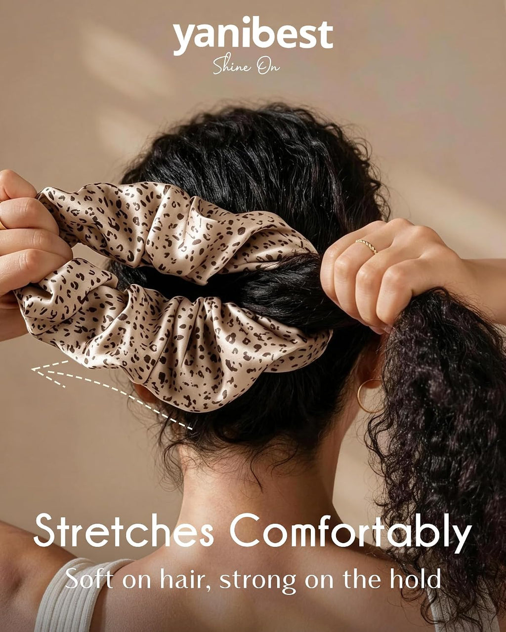 YANIBEST 4 Pcs Oversized Satin Scrunchies, Jumbo Hair Ties for Women