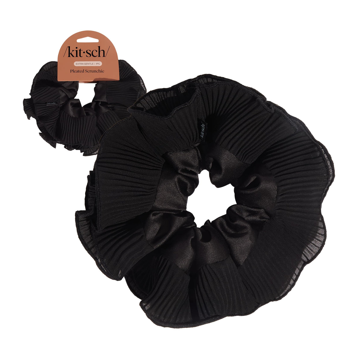 Kitsch Ultra-Petite Satin Scrunchies for Women - Cherry Blossom, 5pcs
