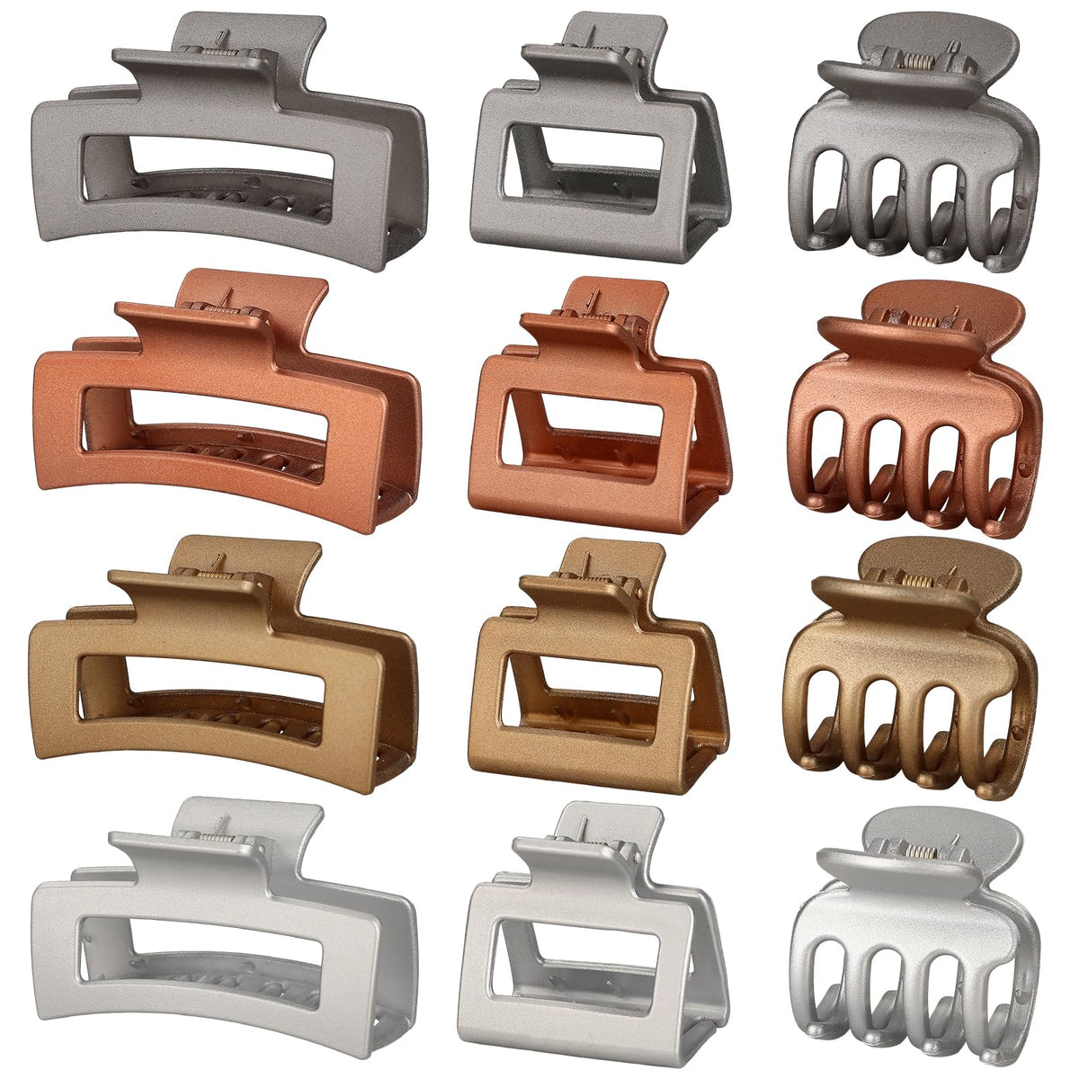 SMKSL 12 Pcs Hair Claw Clips for Women & Girls 3 Styles Hair Accessories