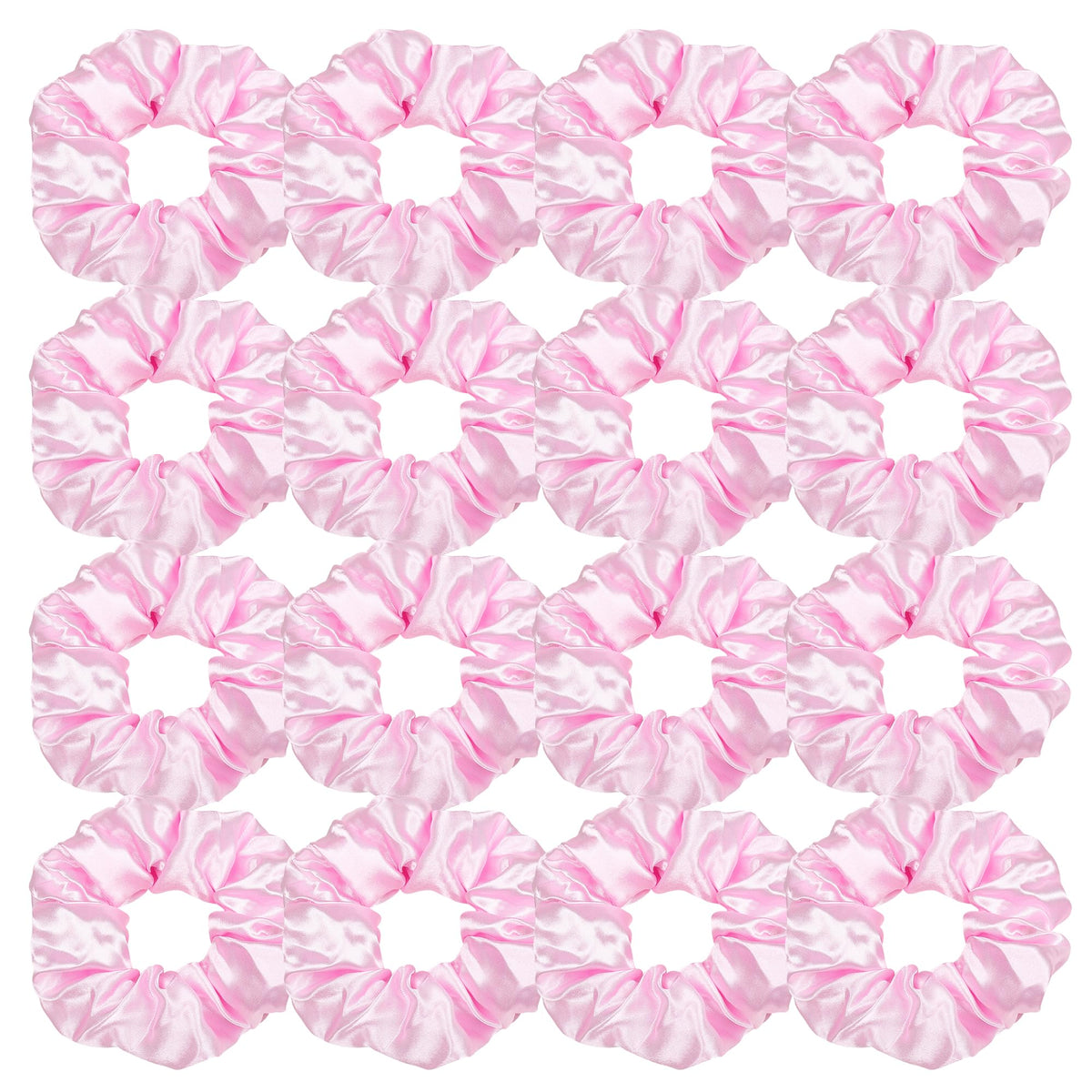 Satin Hair Scrunchies: Cute, Big Pony Tail Holders for Thick, Curly Hair - No Crease, No Damage Hair Ties for Girls and Women
