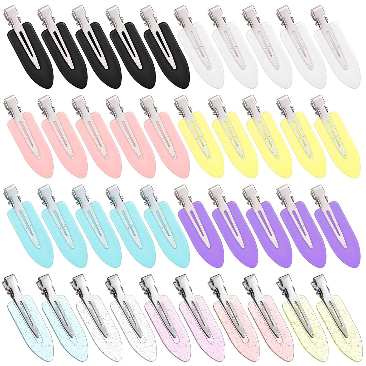 40 Pcs Creaseless Hair Clips No Crease Hair Clips Makeup Hairs Clip for Women Styling No Bend Non Slip Flat Bang Clip for Bangs Setting Makeup Skincare Salon Hairstyle