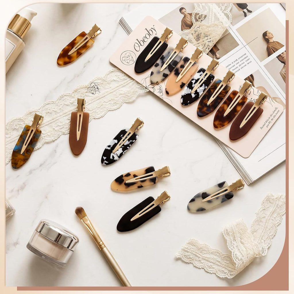 obeoby 14 Pcs No Crease Hair Clips For Women Girls Makeup Styling, 2.36 In