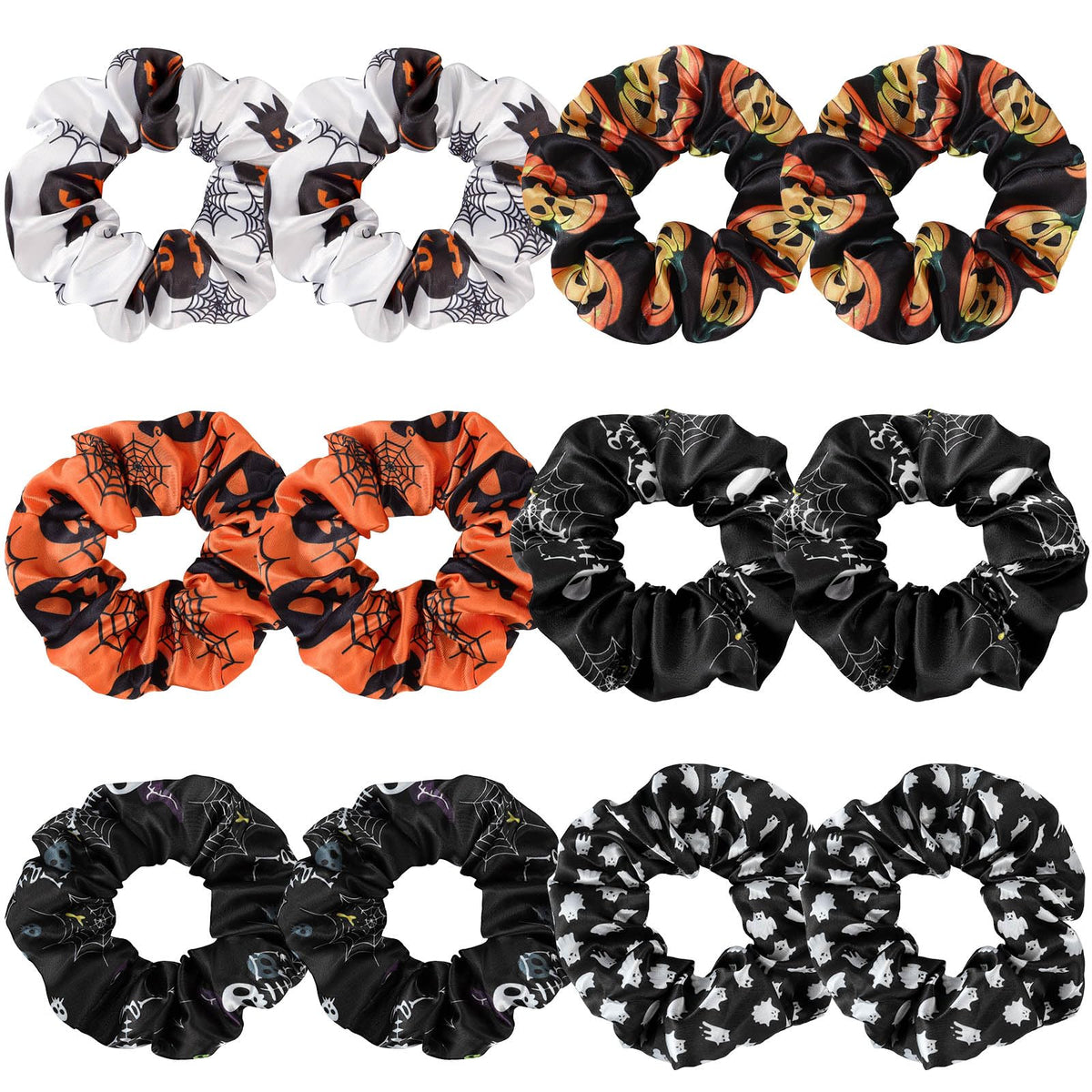 Scrunchies for Women, 12 Pcs Neutral Brown Tones Velvet Scrunchies - Classic Thick Elastic Hair Ties for a Soft Ponytail