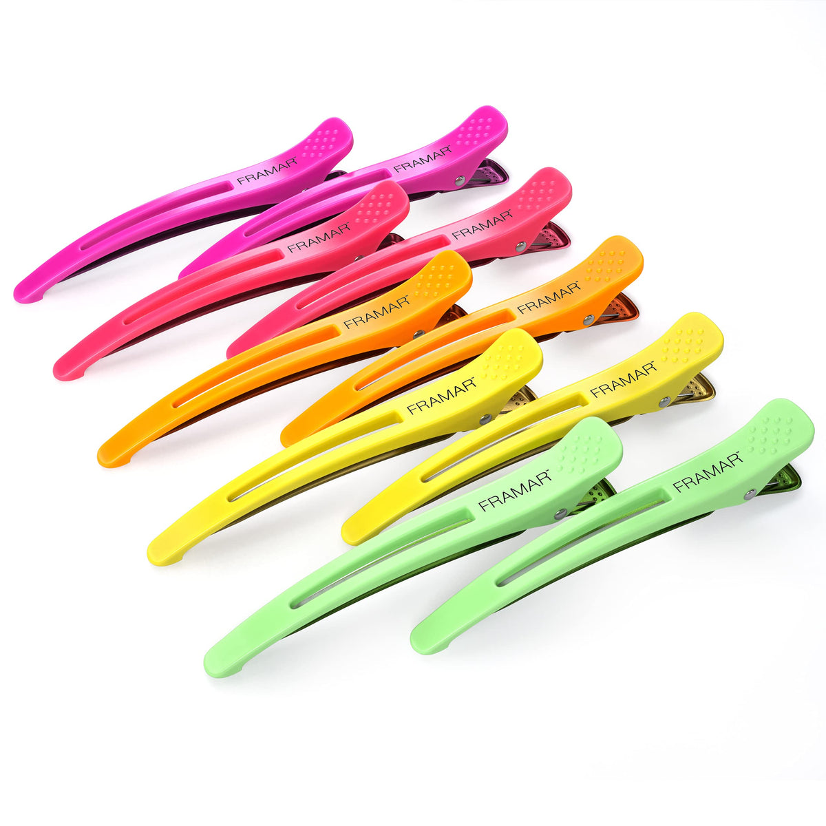 FRAMAR Neutral Creaseless Hair Clips, Hair Styling Clips - 10 Pack