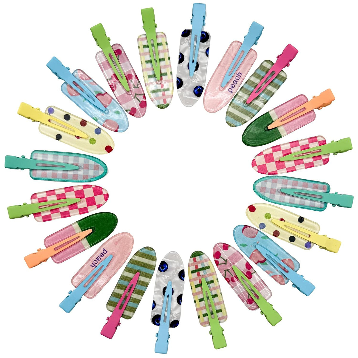 20Pcs Creaseless Flat Hair Clips for Women