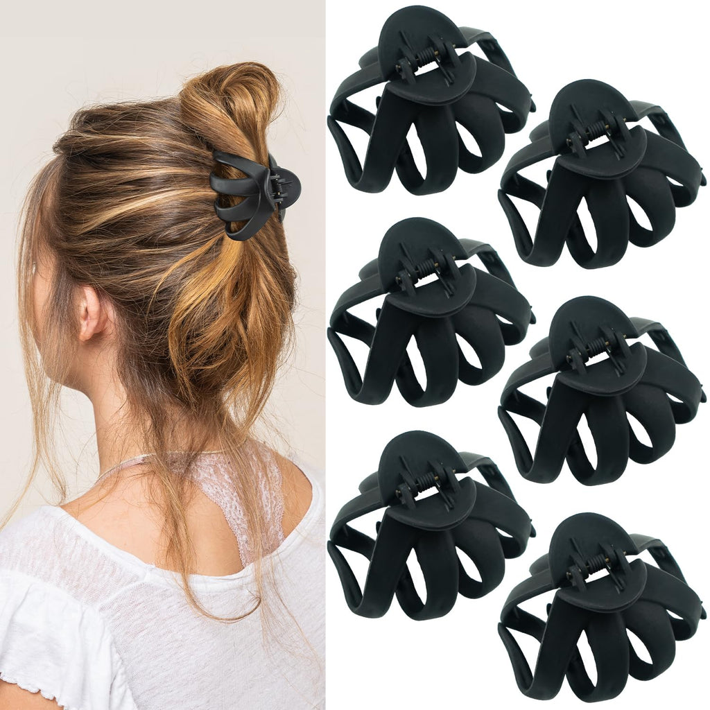2.8 Inch Medium Octopus Hair Clips for Women, Matte Claw Clips for Thin Hair, Strong Hold Non-slip Spider Octopus Clip for Fine Hair Jaw Clips