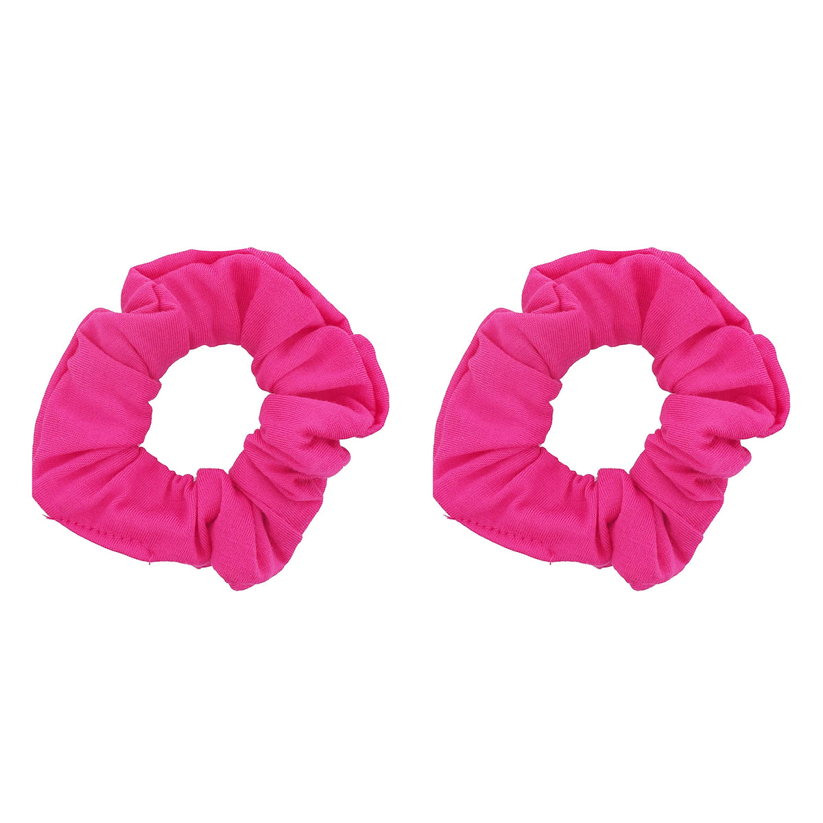 Motique Accessories Solid Scrunchies for Women, Set of 2, Navy Blue