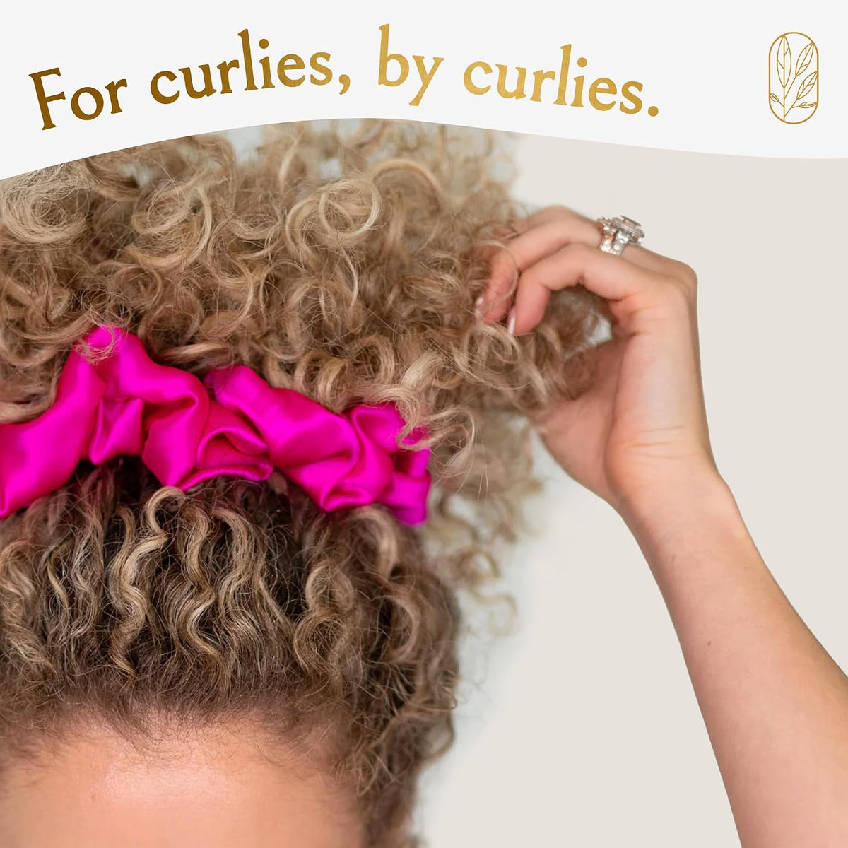 Curlfriend Oversized Mulberry Silk Scrunchies for Women, XL, Hot Pink Peony