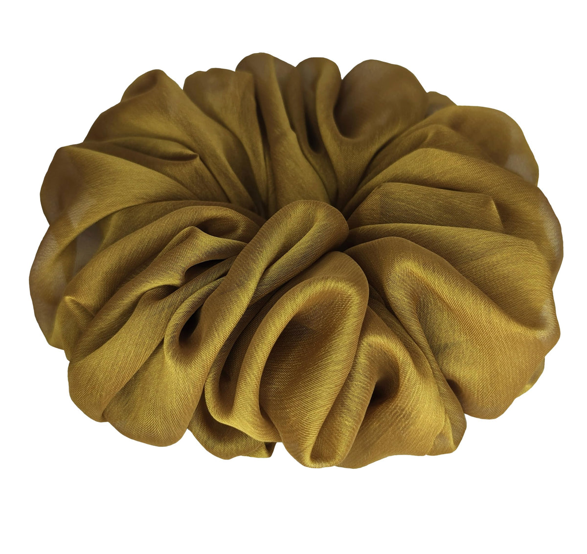 38 Colors Available, Soft Sheer Chiffon Big Hair Scrunchies (Black)