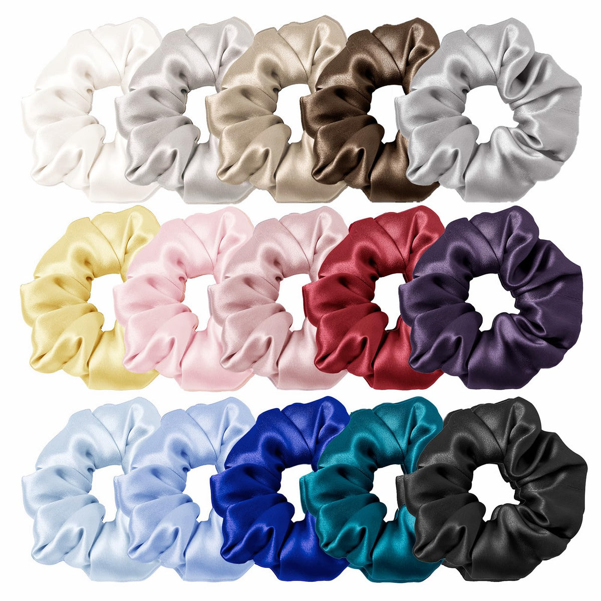 LilySilk Silk Hair Scrunchy, 100% Mulberry Silk Ponytail Holder, Frizz & Breakage Prevention, No Damage, Dark Green, 1 Count