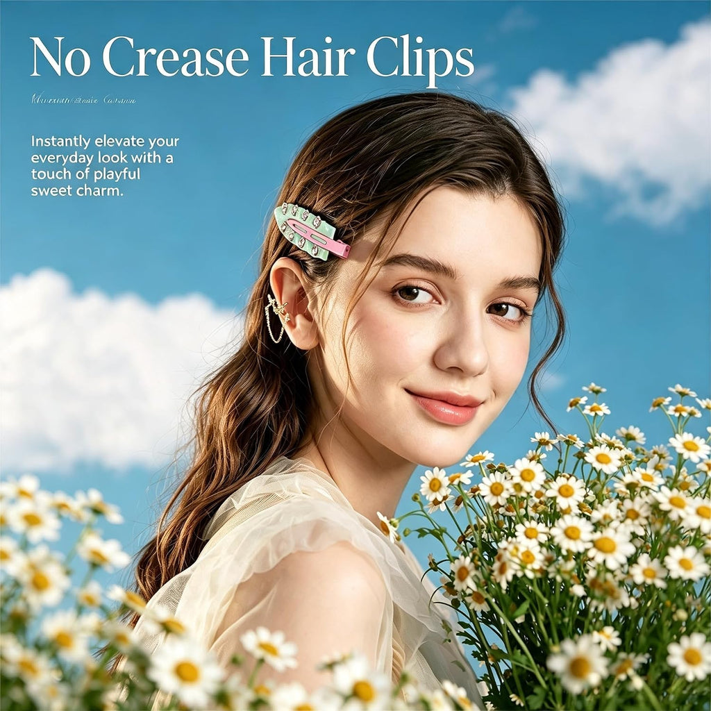 2 PCS No Crease Hair Clips for Women Makeup Hair Clips