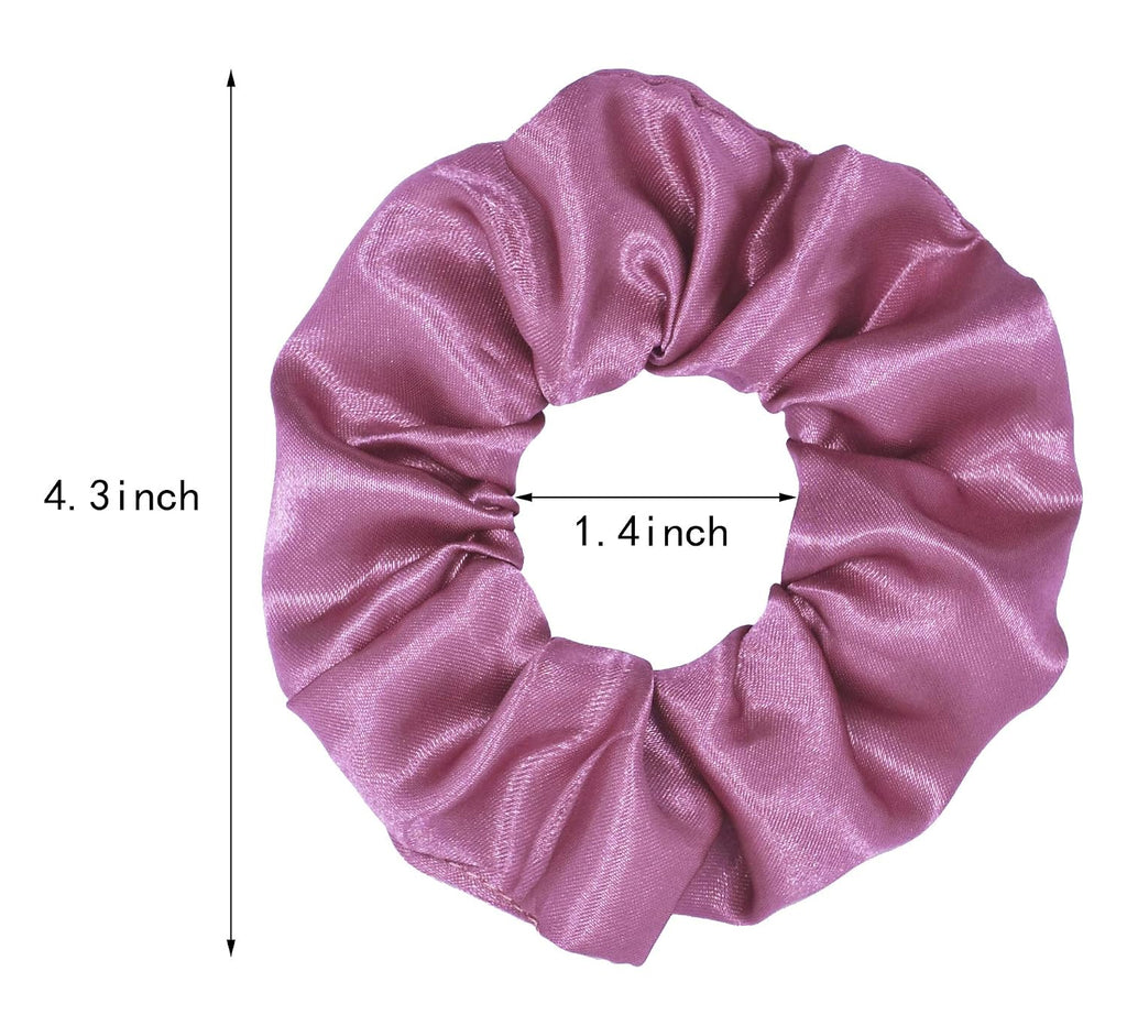 40pcs Hair Silk Scrunchies, 40 Assorted Colors Scrunchies