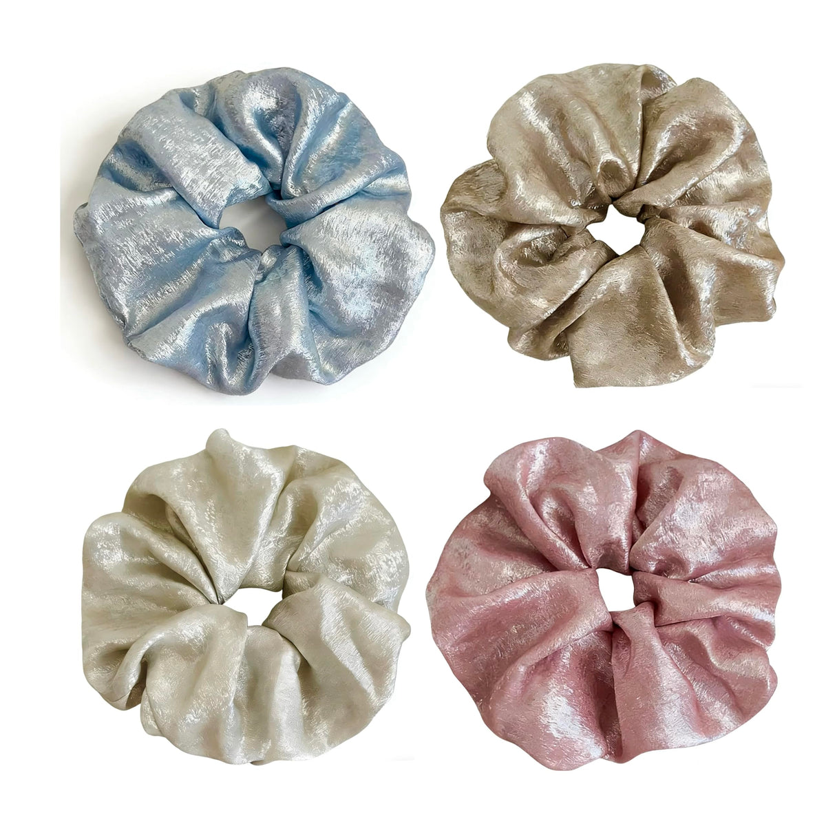 Large satin Scrunchies XL Silk Oversized Scrunchie for Thick long Hair Scrunchy Bobbles Hair Ties Jumbo for Women Girls (BW DOT)