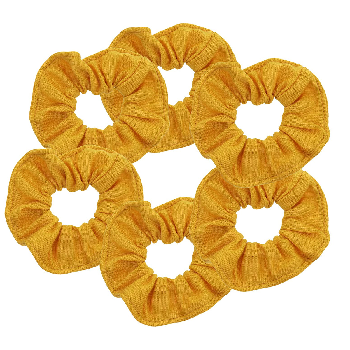Motique Accessories Large Scrunchies for Women, Pack of 6, Black