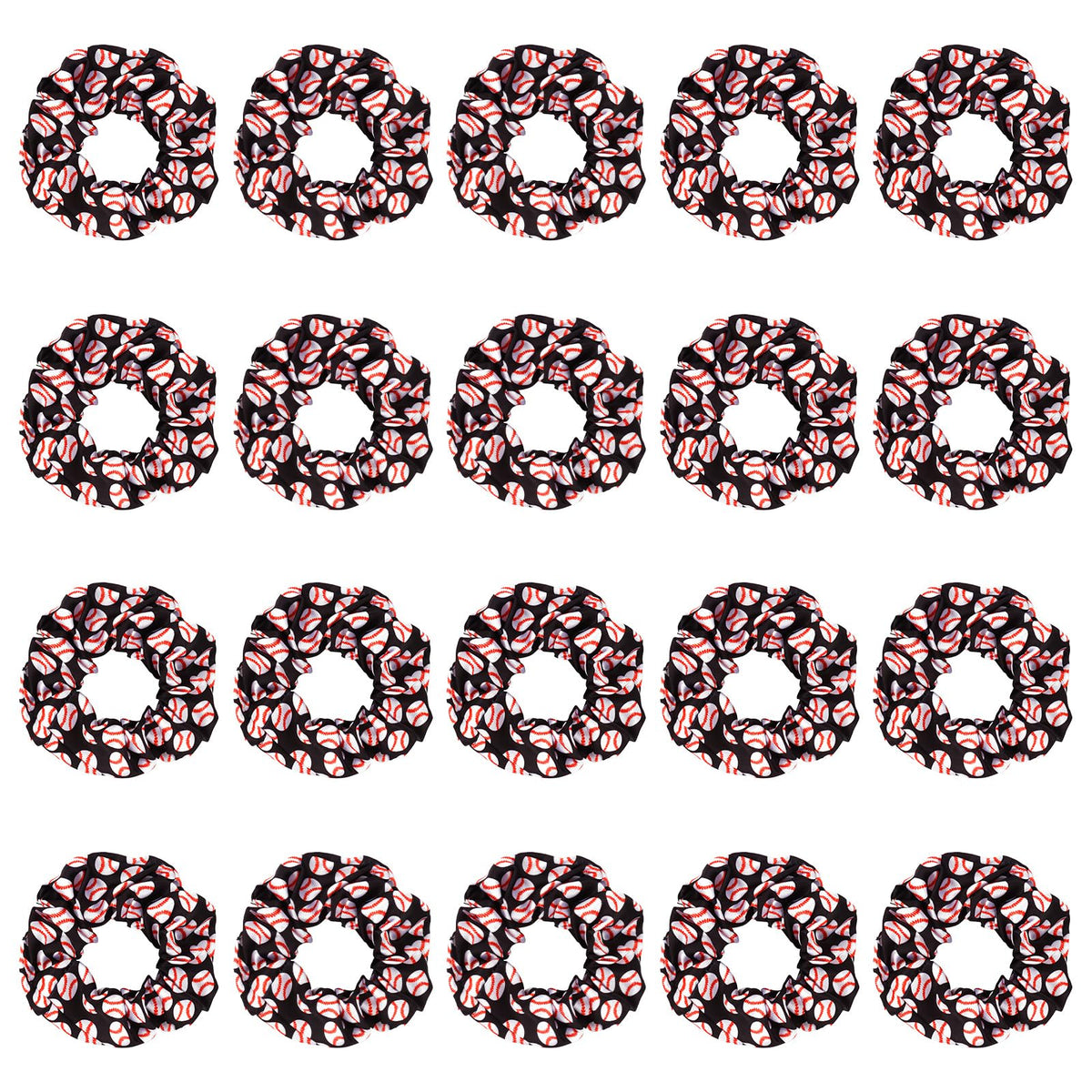 20 Pack Satin Scrunchies for Thick Hair, Hair Ties with Bow for Women's Hair, Bunny Ear Scrunchies, Hair Accessories for Girls, Silk Scrunchies in 20 Solid Warm Colors