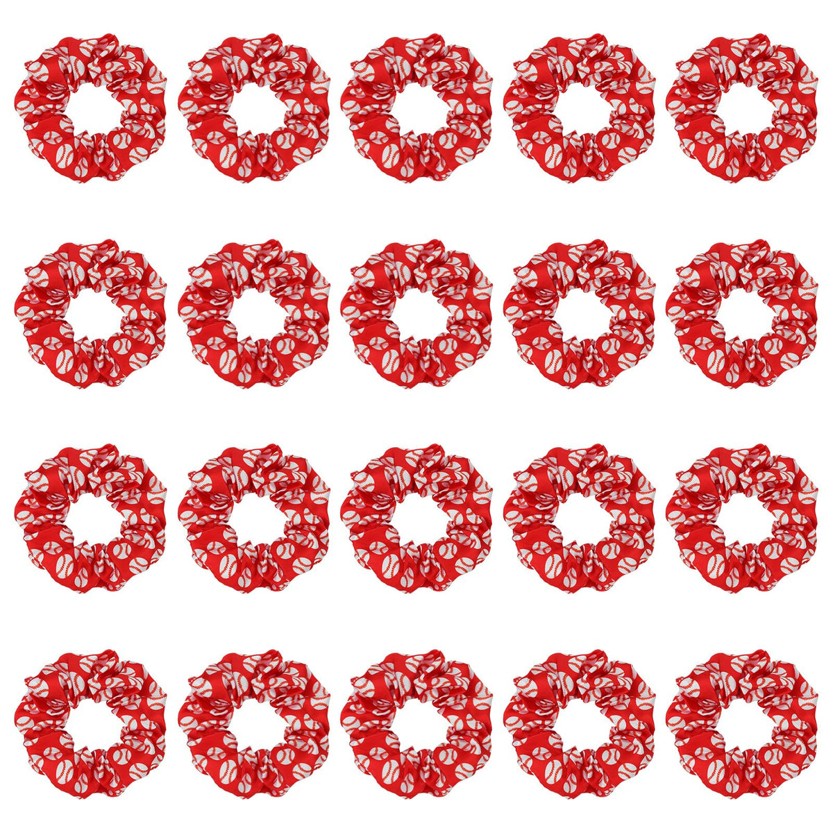20 Pack Satin Scrunchies for Thick Hair, Hair Ties with Bow for Women's Hair, Bunny Ear Scrunchies, Hair Accessories for Girls, Silk Scrunchies in 20 Solid Warm Colors