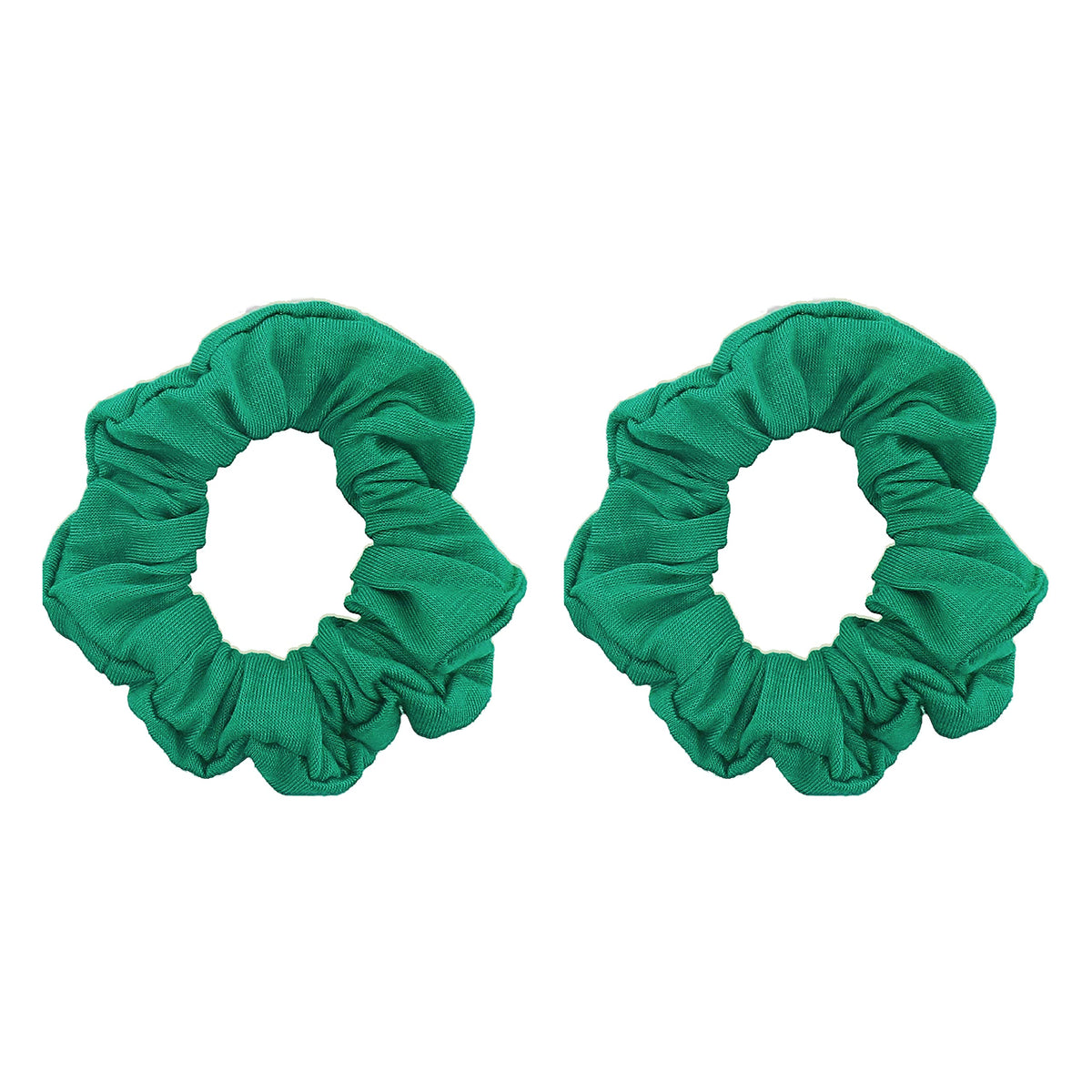 Motique Accessories Solid Scrunchies for Women, Set of 2, Navy Blue