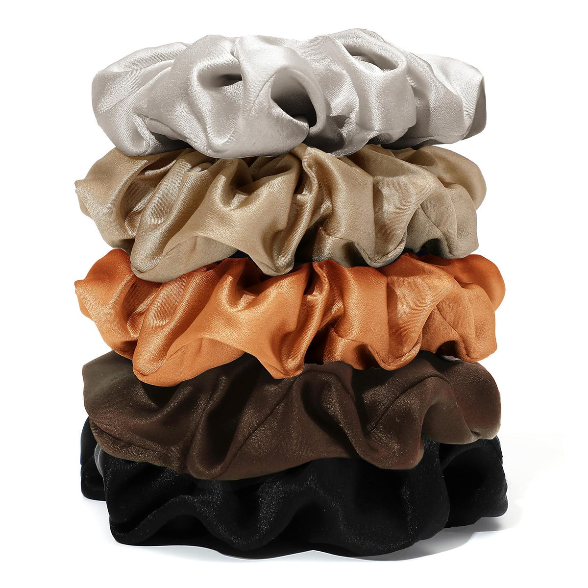 LilySilk Hair Tie, 100% Mulberry Silk Hair Scrunchies for Frizz & Breakage Prevention, Elastic Silk Ponytail Holders, 1Pc, Ivory