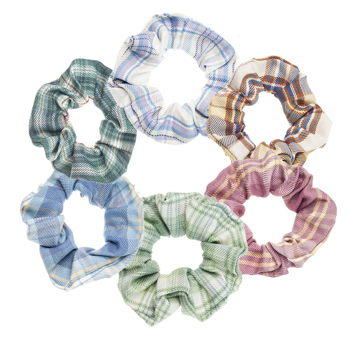 Bandana Print Scrunchies Hair Ties, 5PCS Cotton Hair Elastics for Women