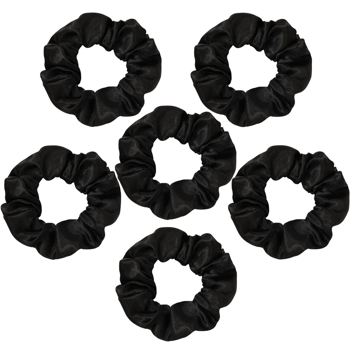 Satin Hair Scrunchies: Cute, Big Pony Tail Holders for Thick, Curly Hair - No Crease, No Damage Hair Ties for Girls and Women