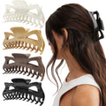 5.5” Large Hair Claw Clips, Big Hair Clips Enough to Hold Your Hair, Hair Clips for Women Thick Hair (Shiny-4pcs)