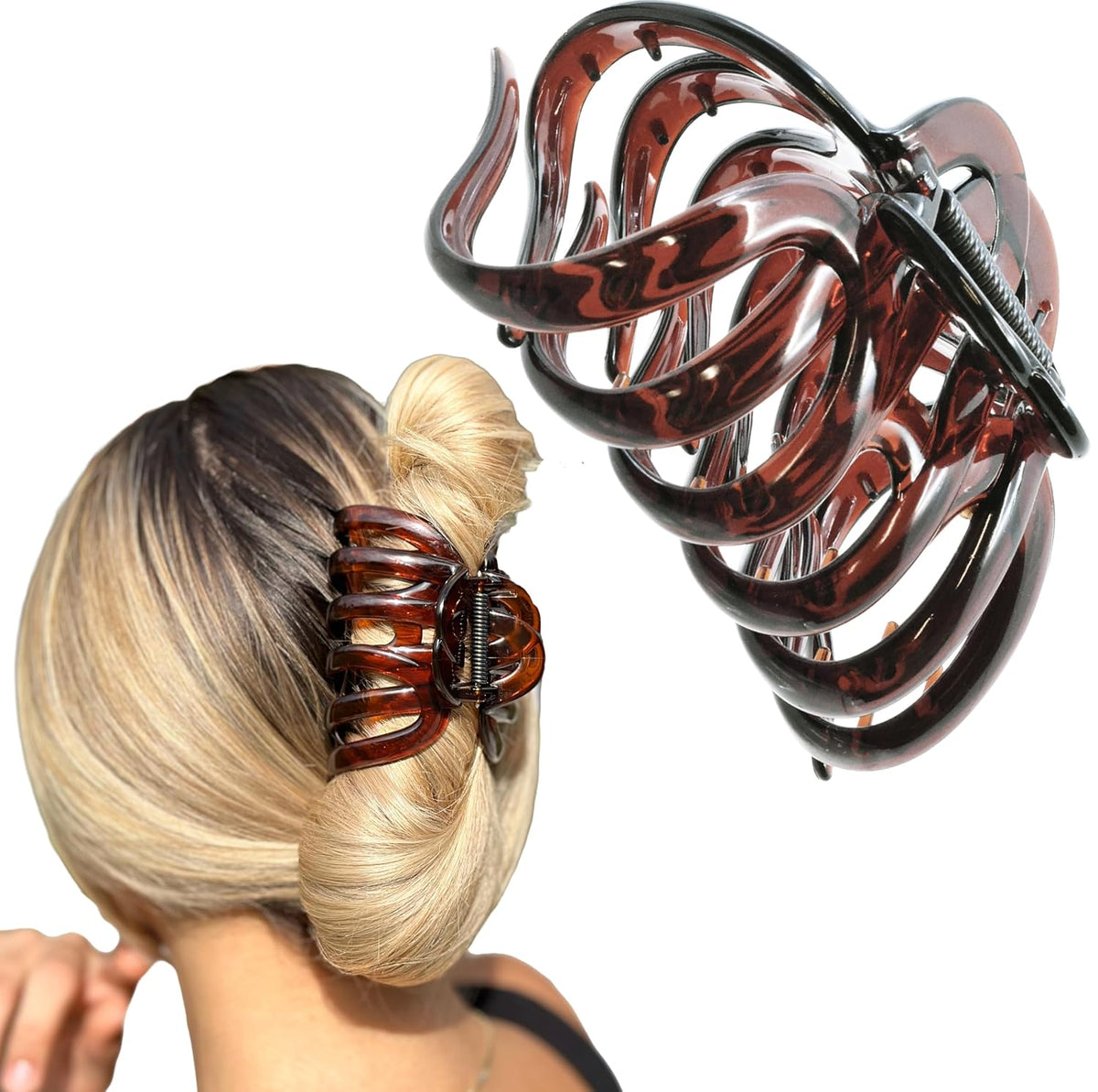Camila Paris AD718 Octopus Hair Clips 3.75" Large Claw Clips for Thick Hair