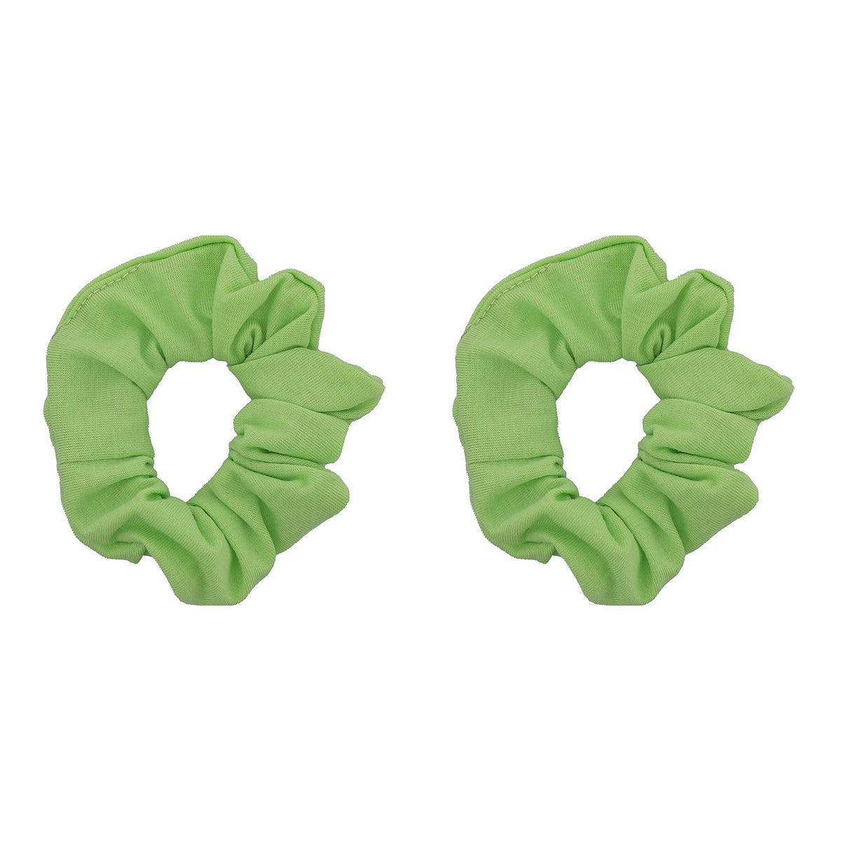 Motique Accessories Solid Scrunchies for Women, Set of 2, Navy Blue