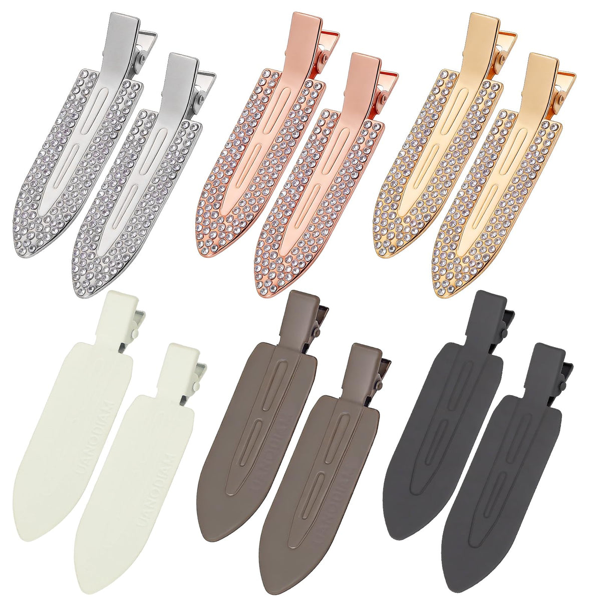 obeoby 12 Pcs No Crease No Bend Hair Clips for Women Girls Makeup Styling