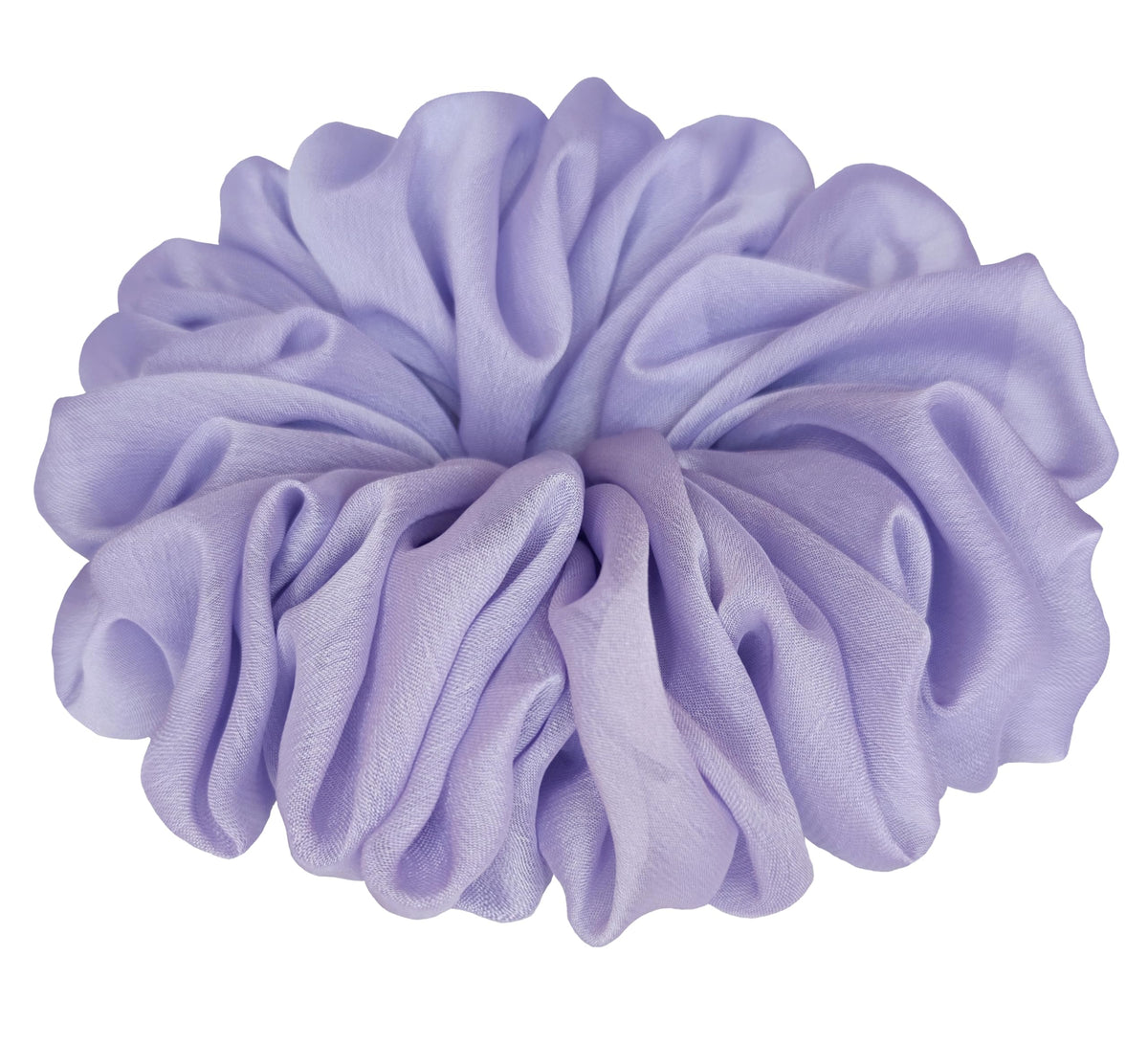 38 Colors Available, Soft Sheer Chiffon Big Hair Scrunchies (Black)