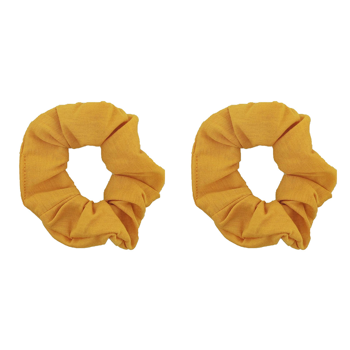 Motique Accessories Solid Scrunchies for Women, Set of 2, Navy Blue